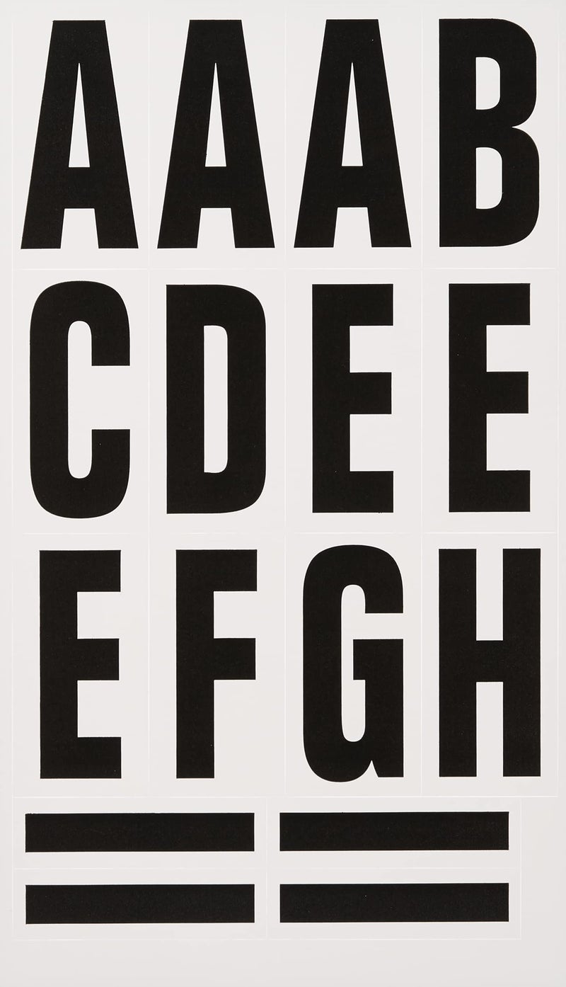 Headline Sign 2572 Stick-On EZ Block Letters and Numbers, Black on White, 3-Inch, Made in USA - Image 2